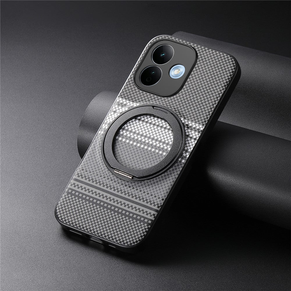 Xiaomi Redmi Note 17 Pro 5G Magnetiskt Skal Roterande Stativ PU Läder + PC + TPU mobilskal