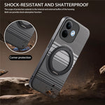 Xiaomi Redmi Note 17 Pro 5G Magnetiskt Skal Roterande Stativ PU Läder + PC + TPU mobilskal