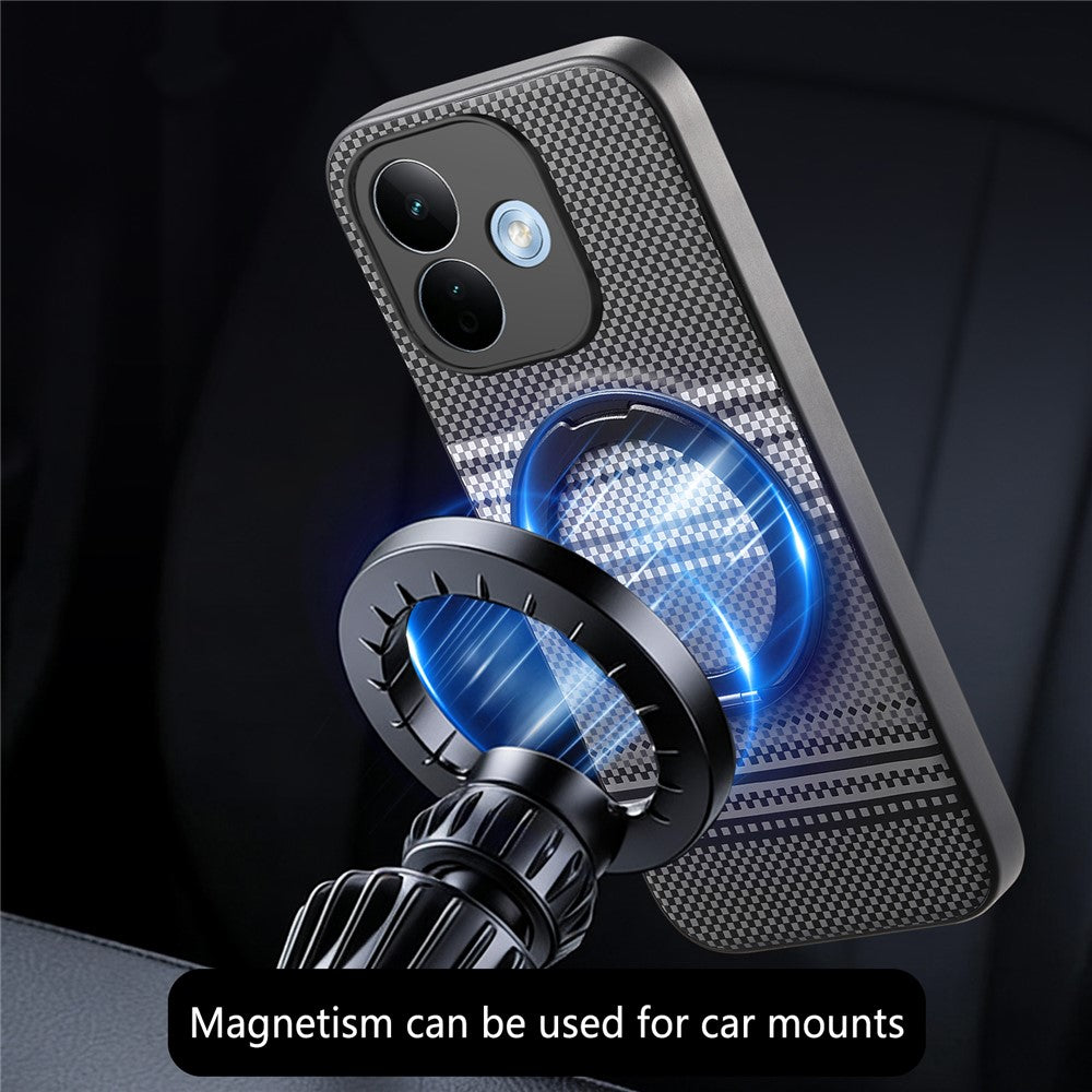Xiaomi Redmi Note 17 Pro 5G Magnetiskt Skal Roterande Stativ PU Läder + PC + TPU mobilskal