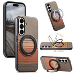 Samsung Galaxy S26 FE Magnetiskt Skal Roterande Stativ PU Läder + PC + TPU mobilskal