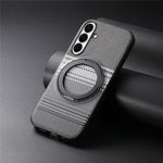 Magnetisk cover til Samsung Galaxy A18 5G / A18 4G / A17 5G / A17 4G, drejeligt stativ i PU-læder + PC + TPU-mobilcover