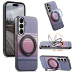 Magnetiskt skal till Samsung Galaxy A18 5G / A18 4G / A17 5G / A17 4G, roterande stativ i PU-läder + PC + TPU-mobilskal