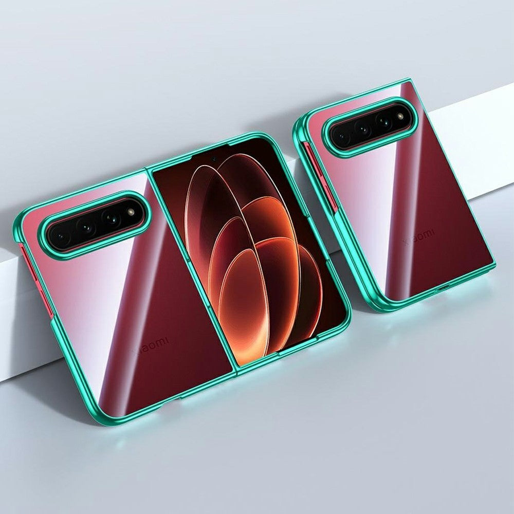 For Xiaomi 18 Fold Case Electroplated Clear Slim Hard PC Phone Shell