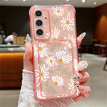 Skal till Samsung Galaxy S26+ med kortplats, blommönster, krockkudde, stötsäkert TPU-skal