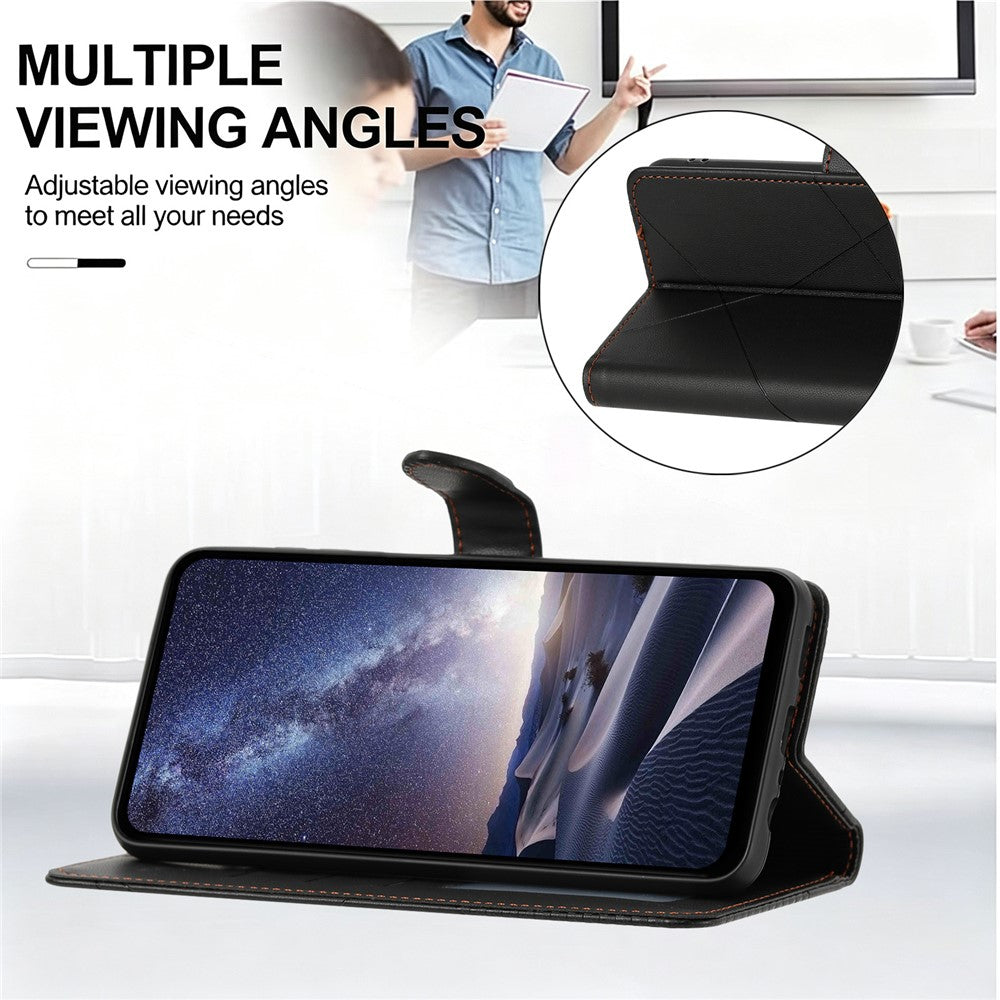 Samsung Galaxy A37 5G / A36 5G Plånboksfodral Justerbart stativ Magnetiskt spänne Tryck Fyrkantigt Läderflikfodral