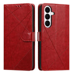 Samsung Galaxy S26+ Plånboksfodral Justerbart stativ Magnetiskt spänne Avtryck Fyrkantigt Läderflikfodral