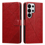 Samsung Galaxy S26 Ultra-pungcover med justerbart stativ, magnetisk spænde, aftryk og firkantet læderklap