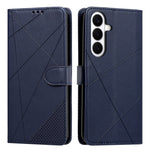 Samsung Galaxy S25+ / S24+ Plånboksfodral Justerbart stativ Magnetiskt spänne Avtryck Fyrkantigt Läderflikfodral