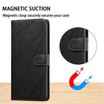 For Samsung Galaxy S24 Ultra Wallet Case Adjustable Stand Magnetic Clasp Imprint Square Leather Flip Phone Cover