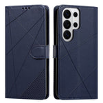 Samsung Galaxy S25 Ultra Plånboksfodral Justerbart Stativ Magnetiskt Spänne Avtryck Fyrkantigt Läderflikfodral