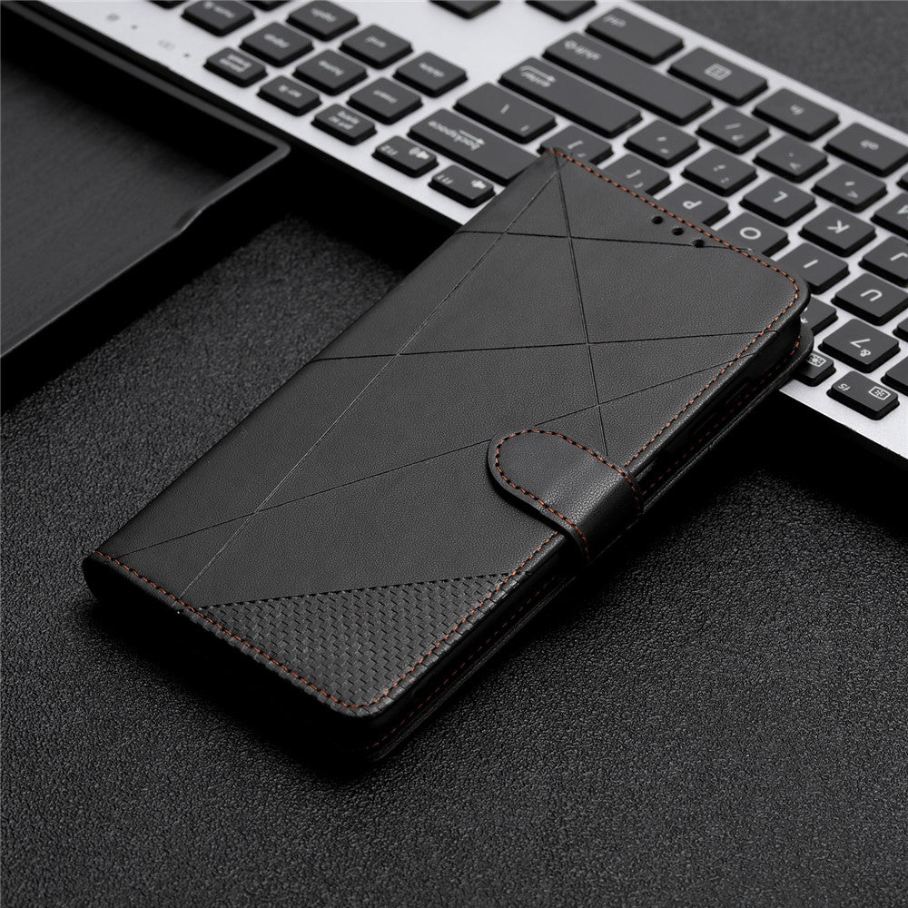 For Xiaomi Redmi Note 15 Pro 4G (Global) Wallet Case Adjustable Stand Magnetic Clasp Imprint Square Leather Flip Phone Cover