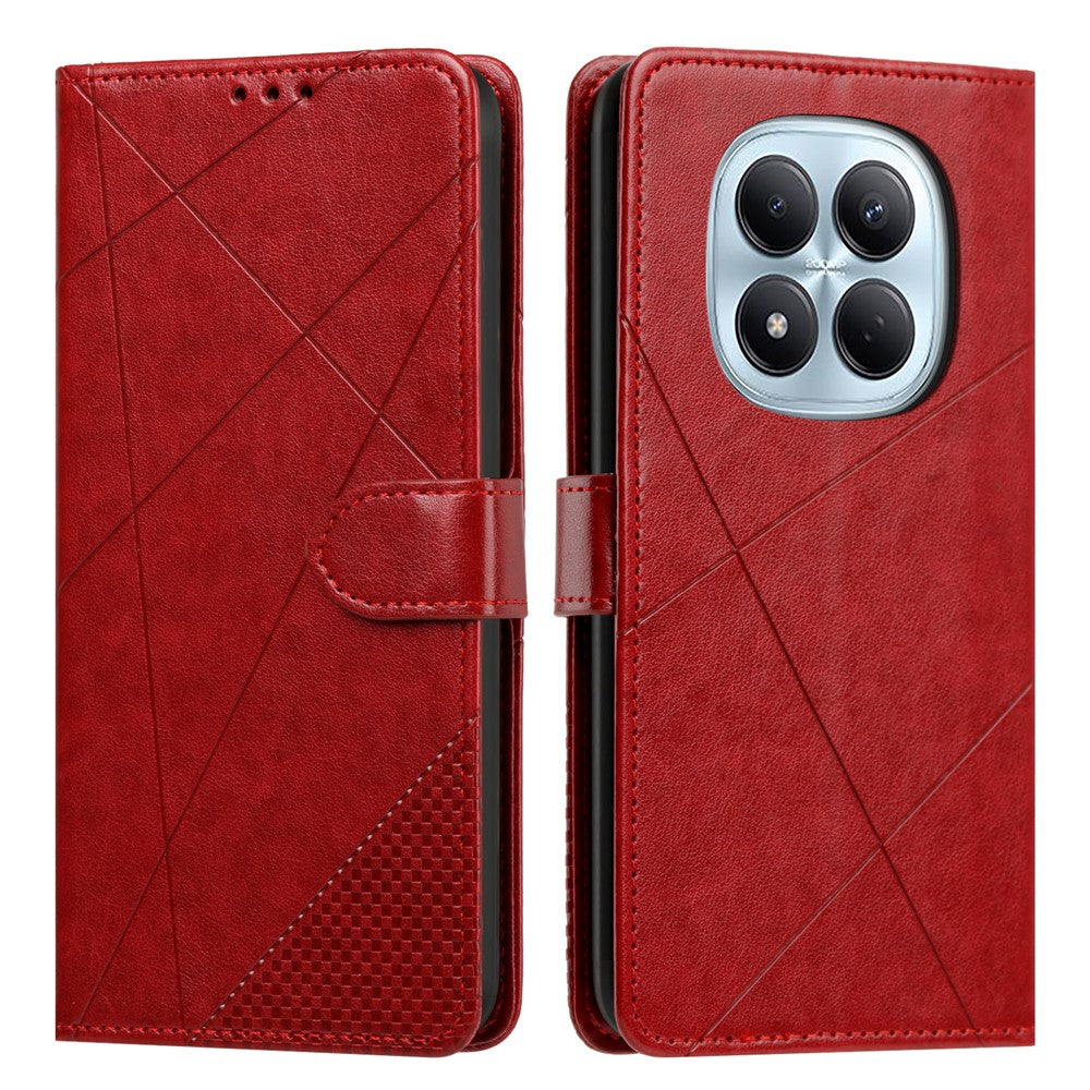 For Xiaomi Redmi Note 15 Pro 4G (Global) Wallet Case Adjustable Stand Magnetic Clasp Imprint Square Leather Flip Phone Cover