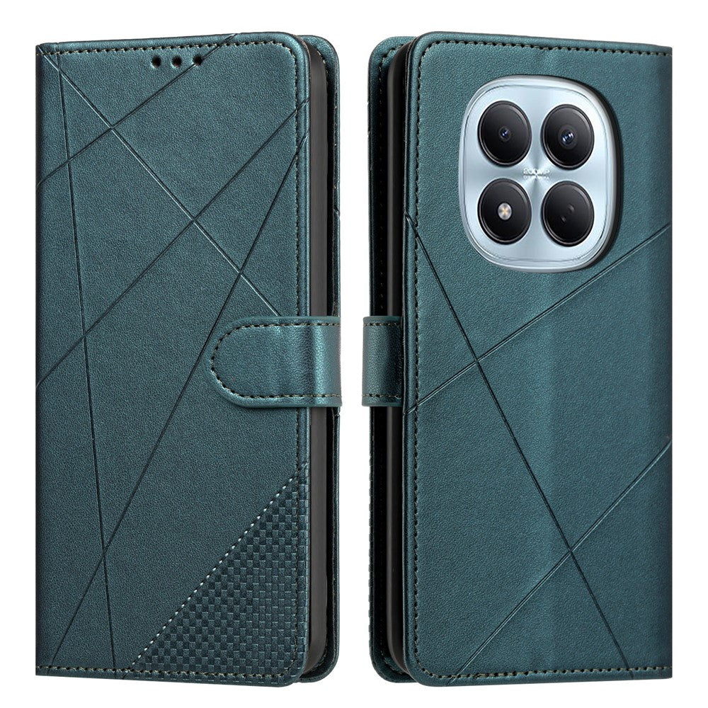 For Xiaomi Redmi Note 15 Pro 4G (Global) Wallet Case Adjustable Stand Magnetic Clasp Imprint Square Leather Flip Phone Cover