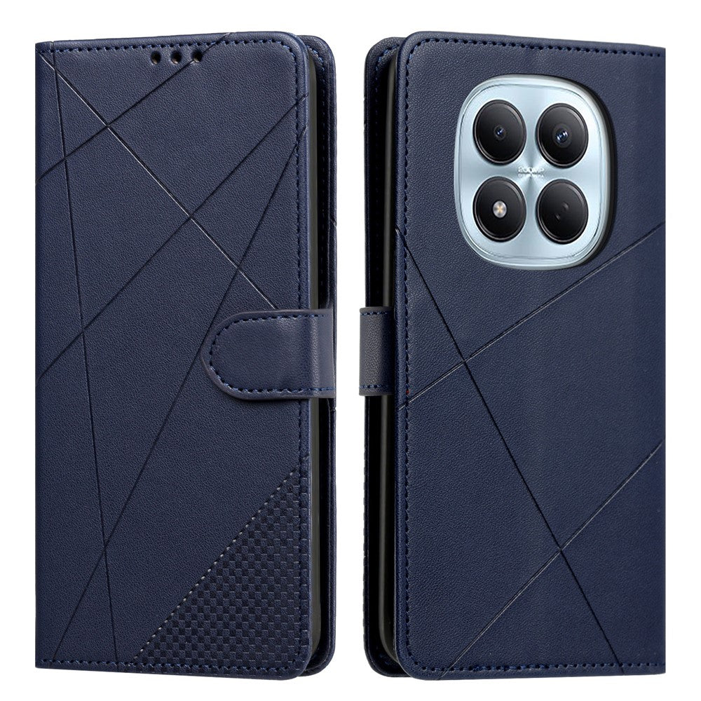 For Xiaomi Redmi Note 15 Pro 4G (Global) Wallet Case Adjustable Stand Magnetic Clasp Imprint Square Leather Flip Phone Cover