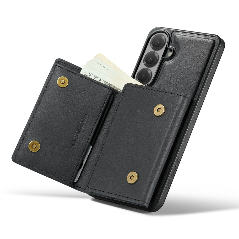 DG.MING M6-serien för Samsung Galaxy S26 FE-skal magnetiskt RFID-blockerande plånbok PU + PC + TPU-mobilskal