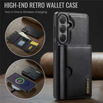 DG.MING M6-serien för Samsung Galaxy S26 FE-skal magnetiskt RFID-blockerande plånbok PU + PC + TPU-mobilskal