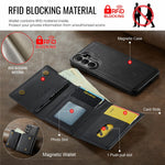 DG.MING M6-serien för Samsung Galaxy S26 FE-skal magnetiskt RFID-blockerande plånbok PU + PC + TPU-mobilskal