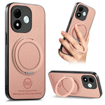 Mobilskal til Xiaomi Redmi Note 17 4G (Global) / Note 17 5G (Global) / Note 17 (Indien/Kina) 5G med roterbart stativ, denimstruktur, læder og stødsikker bagside