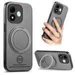 Mobilskal til Xiaomi Redmi Note 17 4G (Global) / Note 17 5G (Global) / Note 17 (Indien/Kina) 5G med roterbart stativ, denimstruktur, læder og stødsikker bagside