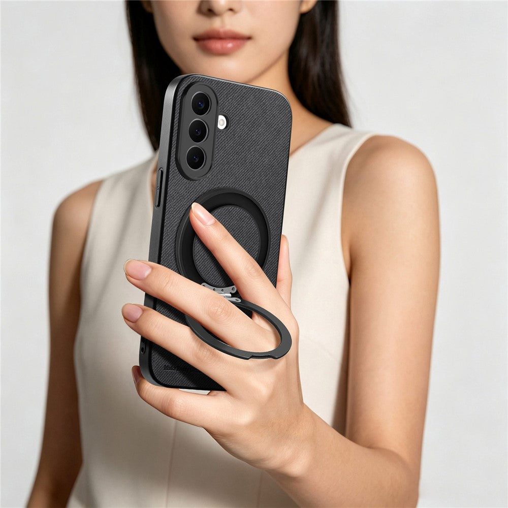 Samsung Galaxy A37 5G skal roterbart stativ jeanstygstruktur läder fallskyddande mobil baksida