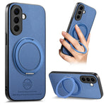 Samsung Galaxy A57 5G Skal Roterbart Stativ Jeans Tygstruktur Läder Anti-Fall mobil Baksida