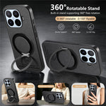 For Xiaomi 17T Case Rotatable Kickstand Jeans Cloth Texture Leather Anti-Fall Phone Back Cover