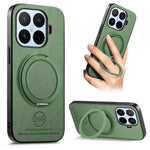 For Xiaomi 17T Case Rotatable Kickstand Jeans Cloth Texture Leather Anti-Fall Phone Back Cover
