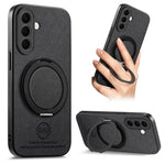 Mobilcover til Samsung Galaxy A18 4G / A18 5G / A17 4G / A17 5G, roterbart stativ, denimtekstur, læder, stødsikkert bagcover
