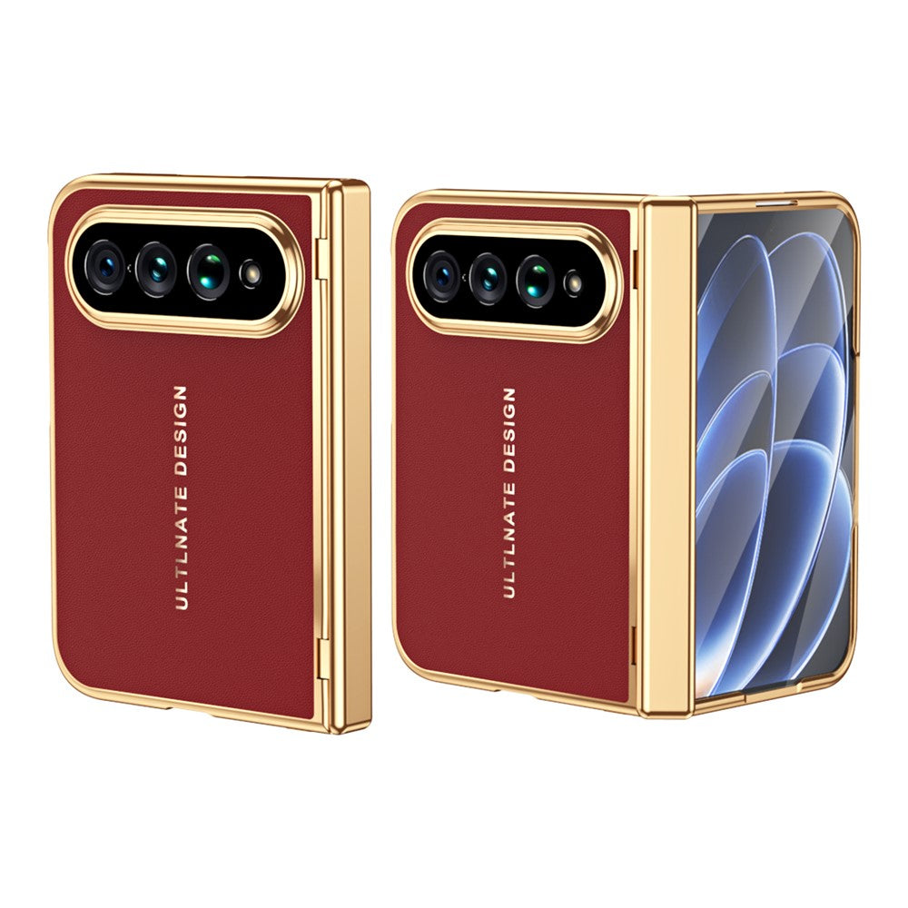 For Xiaomi 18 Fold Case with Screen Protector PC + PU Electroplated Full Protection Phone Cover
