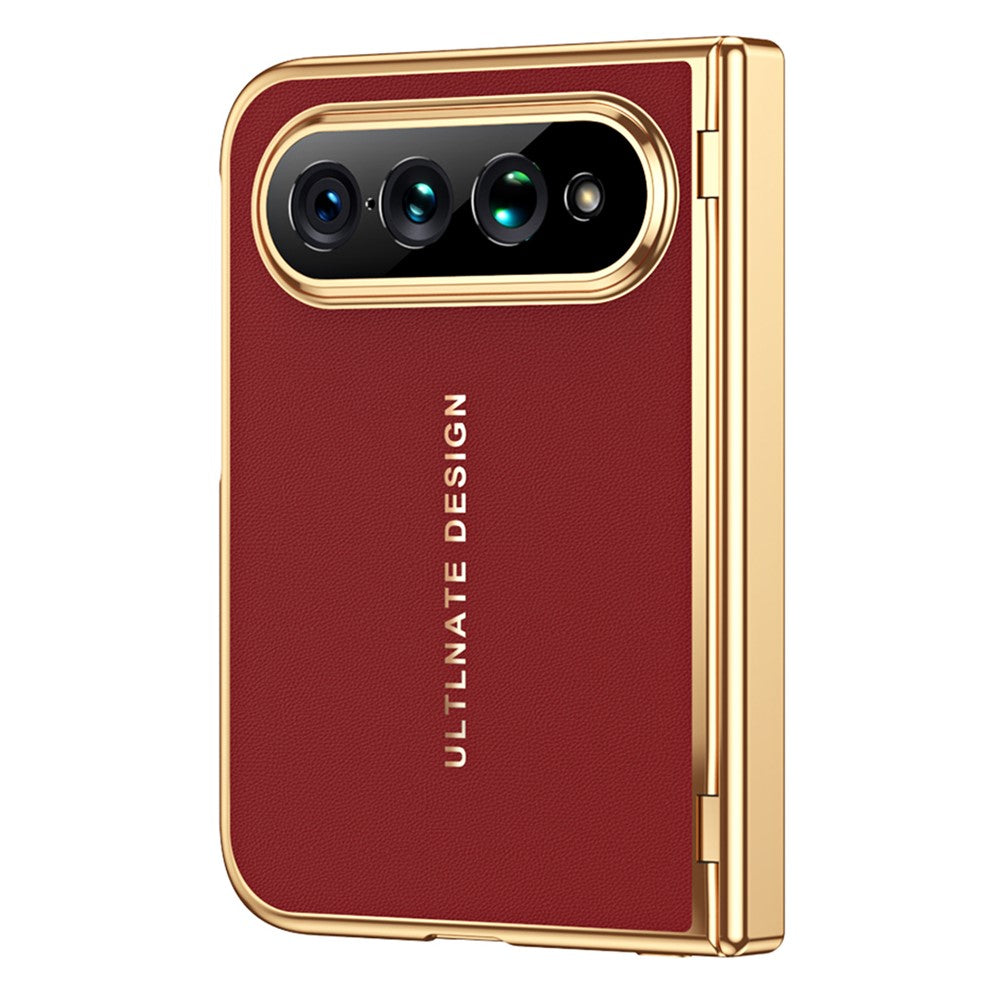For Xiaomi 18 Fold Case with Screen Protector PC + PU Electroplated Full Protection Phone Cover