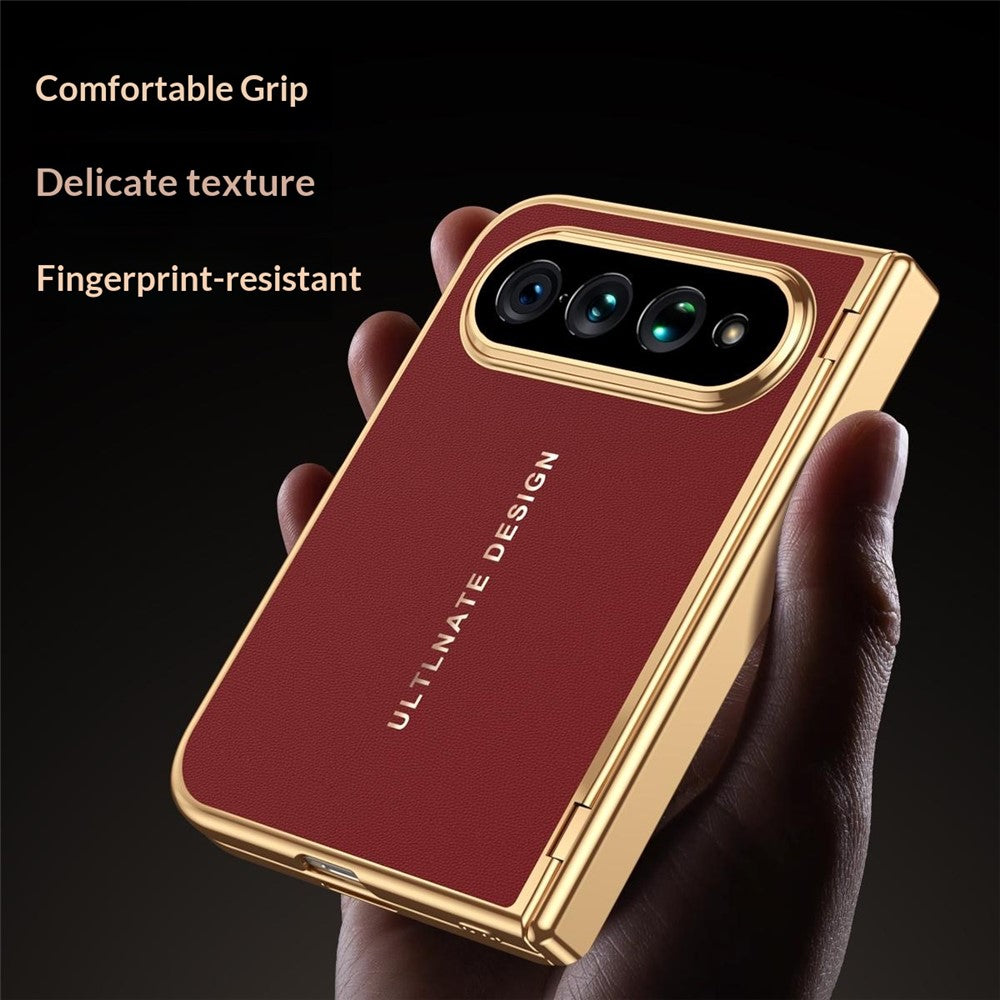 For Xiaomi 18 Fold Case with Screen Protector PC + PU Electroplated Full Protection Phone Cover