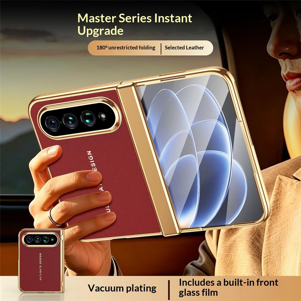 For Xiaomi 18 Fold Case with Screen Protector PC + PU Electroplated Full Protection Phone Cover