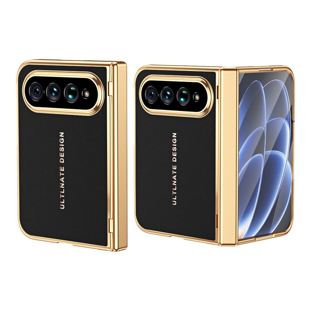 For Xiaomi 18 Fold Case with Screen Protector PC + PU Electroplated Full Protection Phone Cover