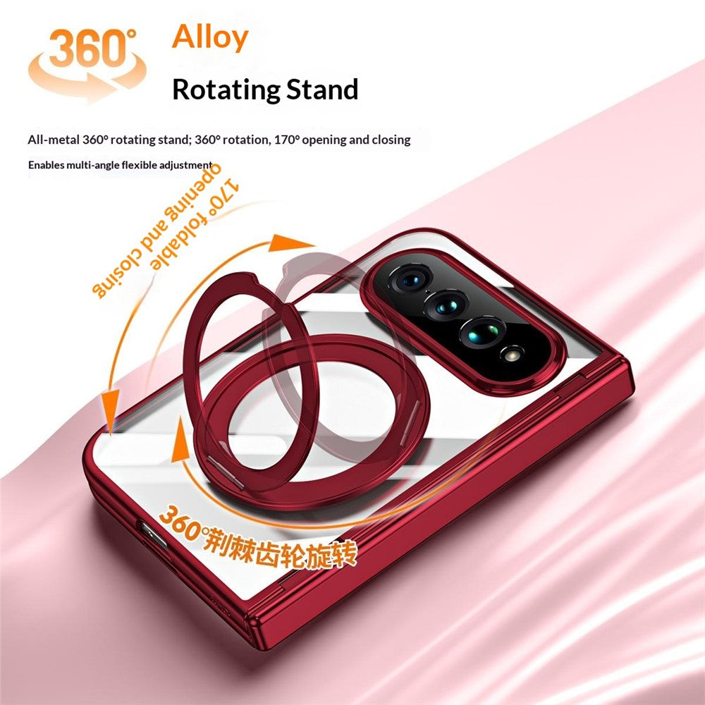 For Xiaomi 18 Fold Case Rotatable Ring Kickstand Phone Cover with Tempered Glass Screen Protector