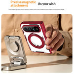 For Xiaomi 18 Fold Case Rotatable Ring Kickstand Phone Cover with Tempered Glass Screen Protector