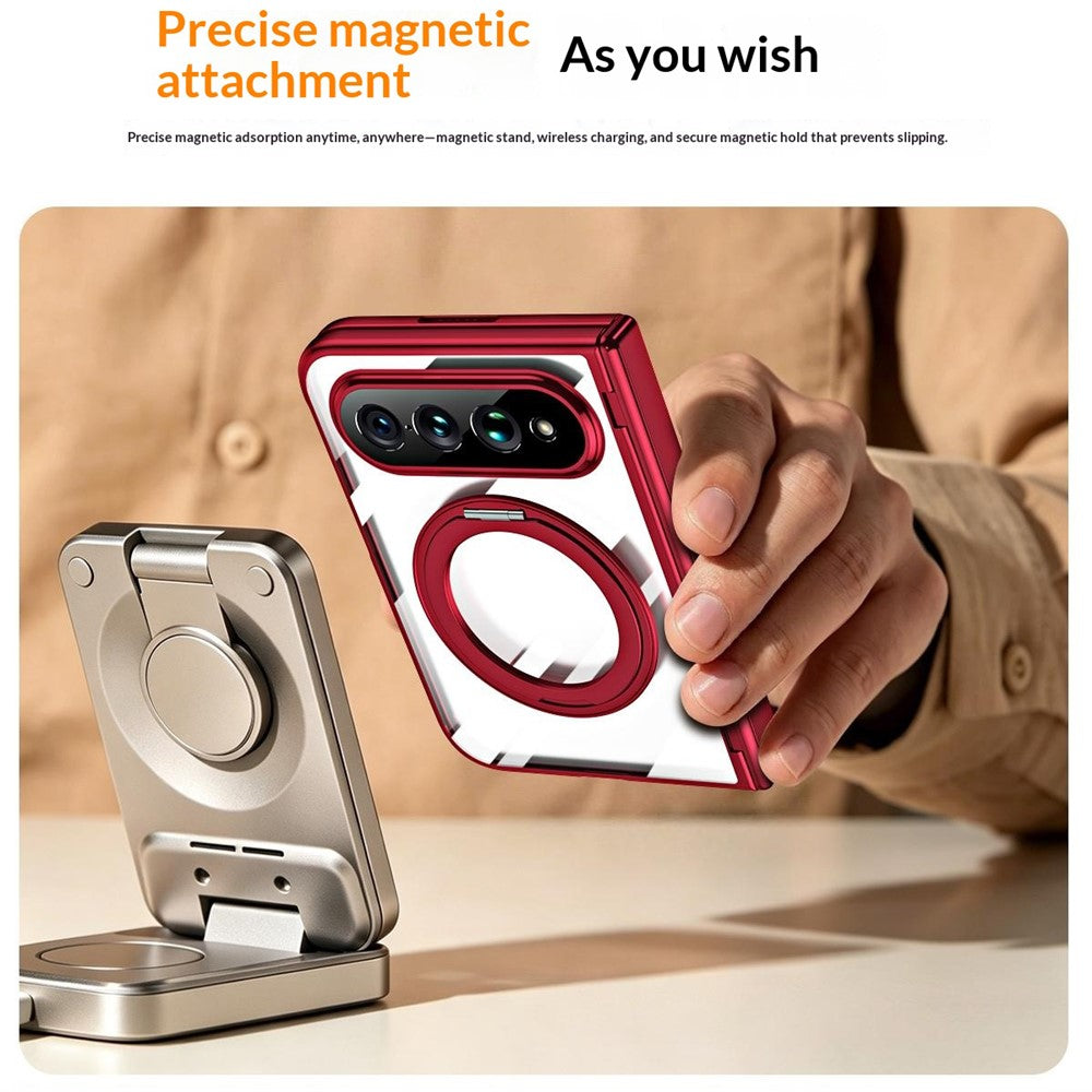 For Xiaomi 18 Fold Case Rotatable Ring Kickstand Phone Cover with Tempered Glass Screen Protector