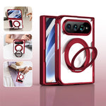 For Xiaomi 18 Fold Case Rotatable Ring Kickstand Phone Cover with Tempered Glass Screen Protector