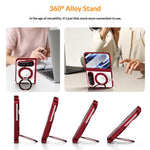 For Xiaomi 18 Fold Case Rotatable Ring Kickstand Phone Cover with Tempered Glass Screen Protector
