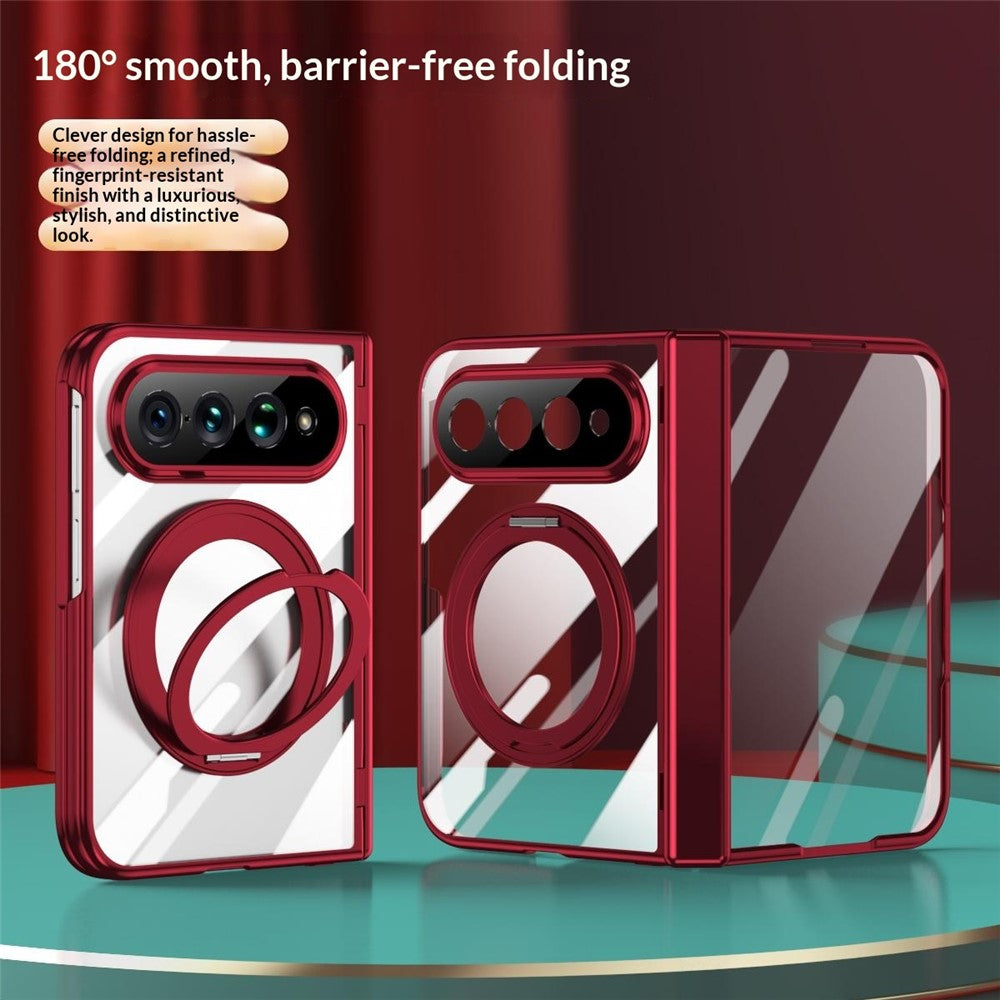 For Xiaomi 18 Fold Case Rotatable Ring Kickstand Phone Cover with Tempered Glass Screen Protector