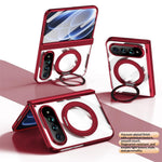 For Xiaomi 18 Fold Case Rotatable Ring Kickstand Phone Cover with Tempered Glass Screen Protector