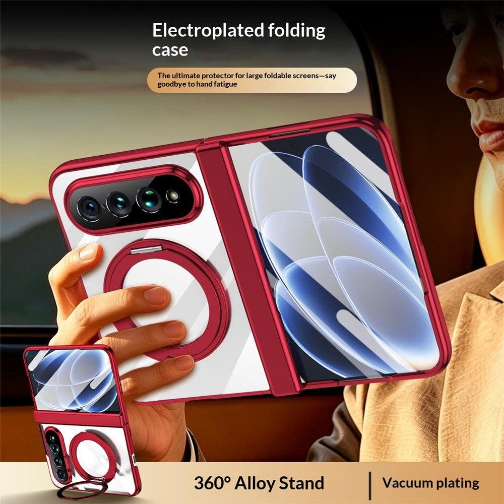 For Xiaomi 18 Fold Case Rotatable Ring Kickstand Phone Cover with Tempered Glass Screen Protector