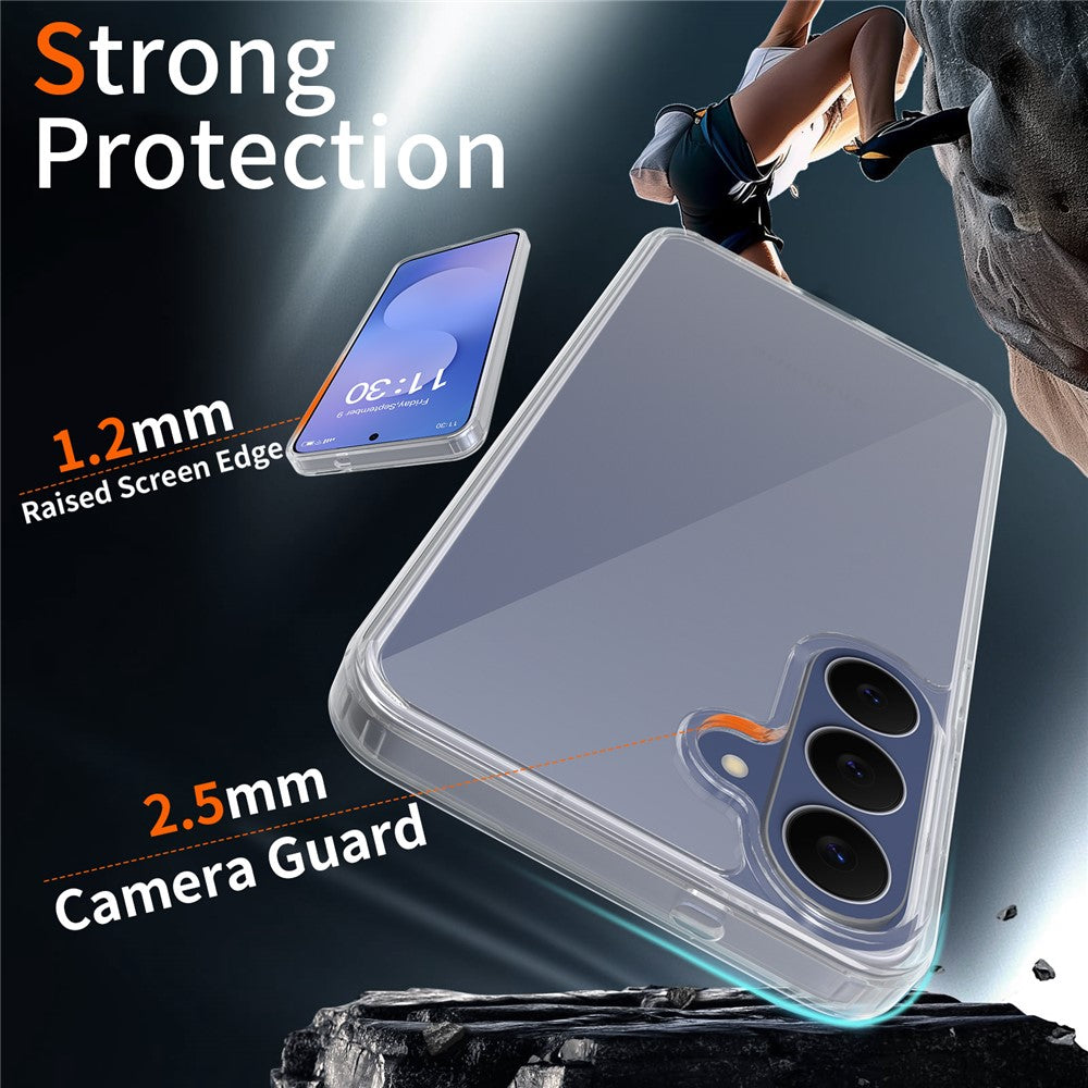 For Samsung Galaxy S26 FE  /  S25 FE Case Anti-Scratch TPU + Acrylic Clear Back Phone Cover