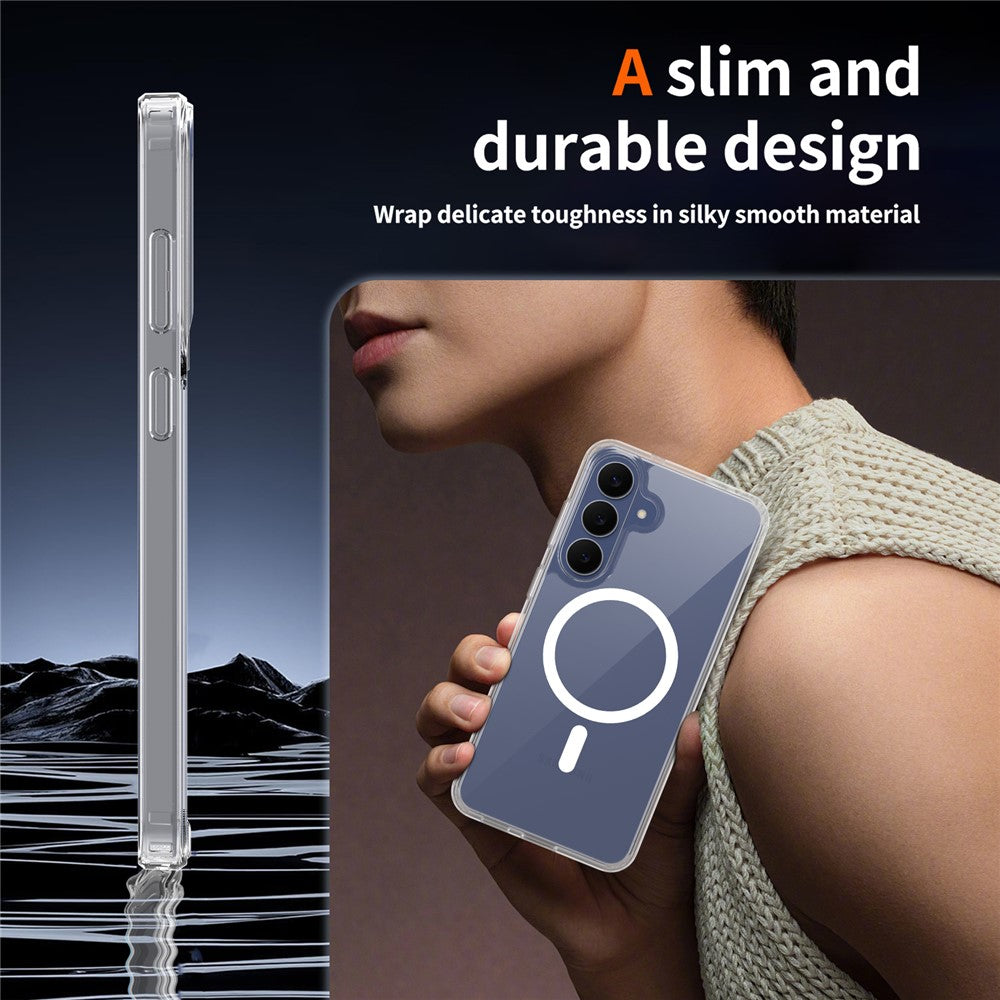For Samsung Galaxy S26 FE  /  S25 FE Magnetic Case 2.0mm Scratch Resistant TPU + PC Phone Cover