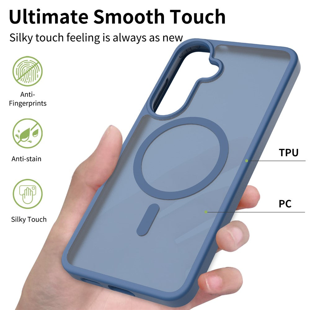 For Samsung Galaxy S26 FE  /  S25 FE Magnetic Case TPU Frame Acrylic Back Phone Cover Skin Touch