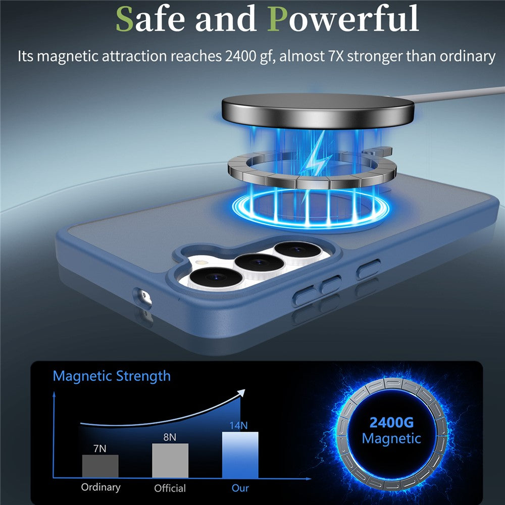 For Samsung Galaxy S26 FE  /  S25 FE Magnetic Case TPU Frame Acrylic Back Phone Cover Skin Touch