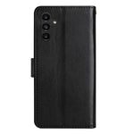Samsung Galaxy A14 5G / A14 4G-pungetui i PU-læder med blomstermønster og sammenklappeligt stativ