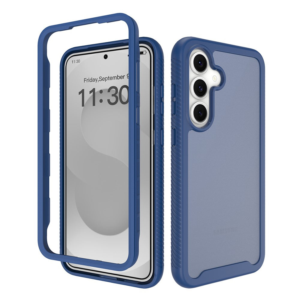 Samsung Galaxy S26 FE / S25 FE-skal, genomskinligt matt, anti-fingeravtrycksskyddande PC + TPU 2-i-1-mobilskyddsskal