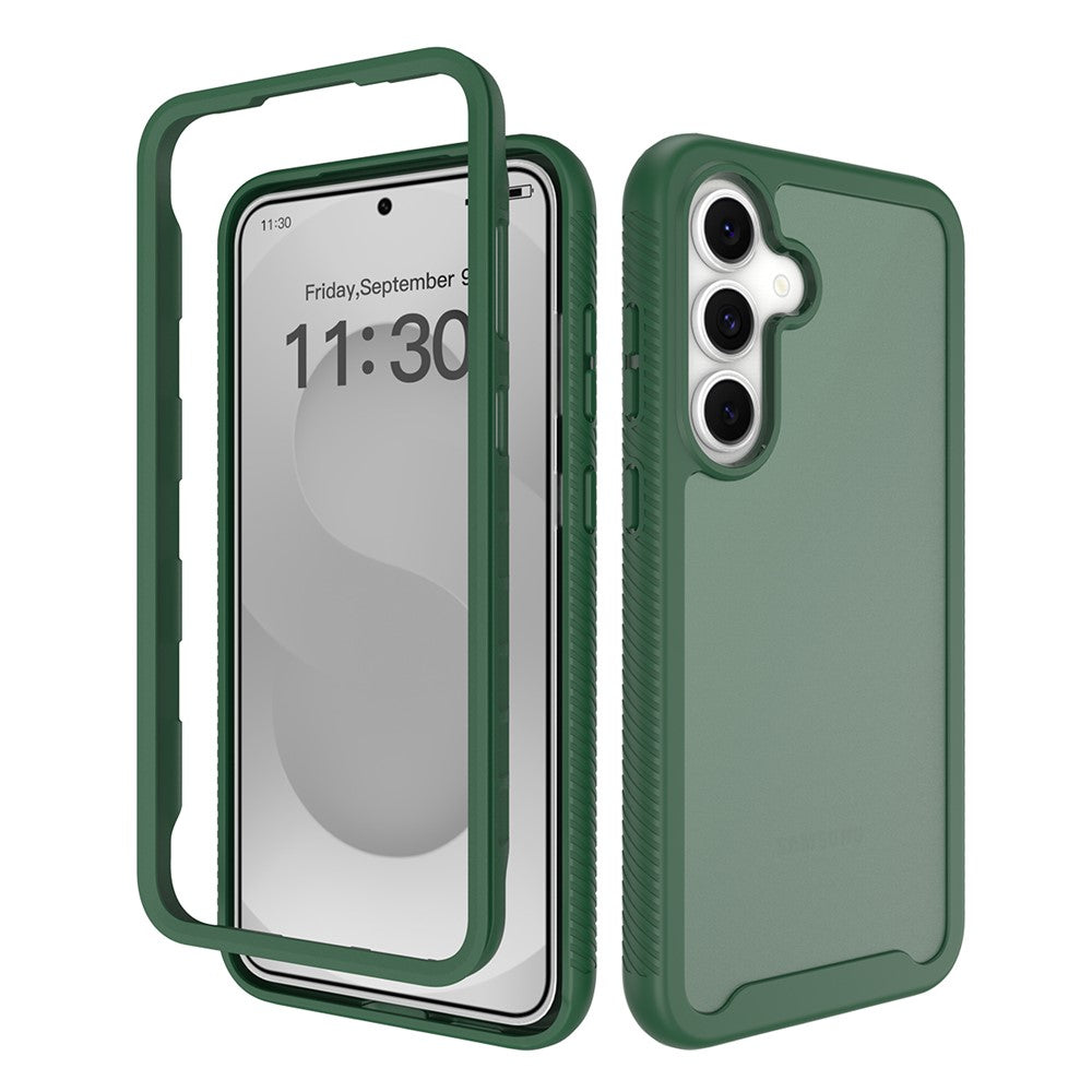 Samsung Galaxy S26 FE / S25 FE-skal, genomskinligt matt, anti-fingeravtrycksskyddande PC + TPU 2-i-1-mobilskyddsskal