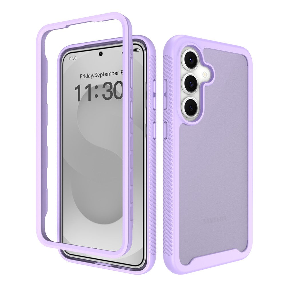 Samsung Galaxy S26 FE / S25 FE-skal, genomskinligt matt, anti-fingeravtrycksskyddande PC + TPU 2-i-1-mobilskyddsskal