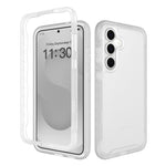 Samsung Galaxy S26 FE / S25 FE-skal, genomskinligt matt, anti-fingeravtrycksskyddande PC + TPU 2-i-1-mobilskyddsskal